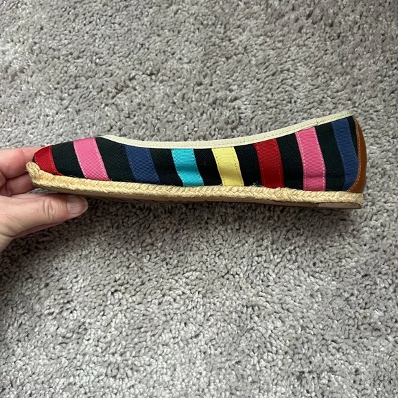 GUC Kate Spade Multicolor Striped Women's Flats 6 - Picture 6 of 10